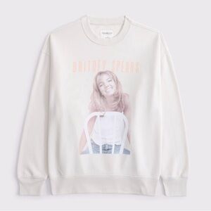 Abercrombie & Fitch Cream Britney Spears Graphic Crewneck Sweatshirt